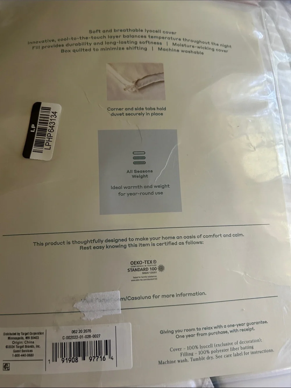 Casaluna F/Q Cool Plush Comforter - White 92” x 96”
